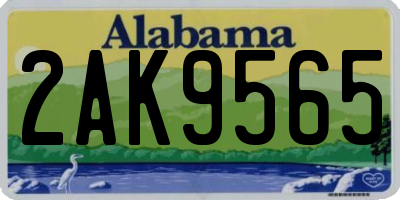 AL license plate 2AK9565