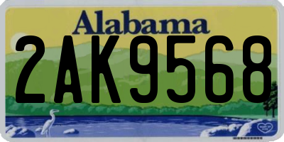 AL license plate 2AK9568
