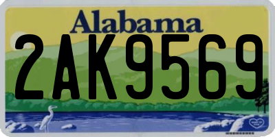 AL license plate 2AK9569