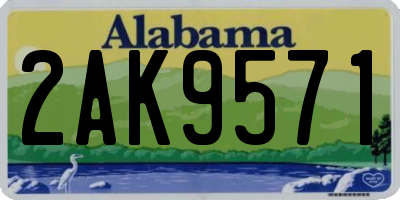 AL license plate 2AK9571