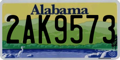 AL license plate 2AK9573