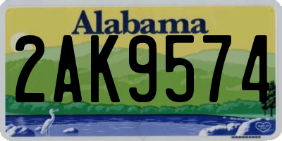 AL license plate 2AK9574