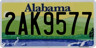 AL license plate 2AK9577