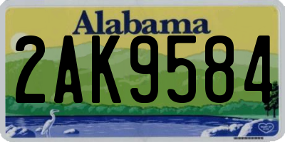AL license plate 2AK9584