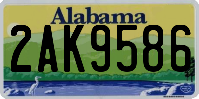 AL license plate 2AK9586