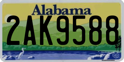 AL license plate 2AK9588