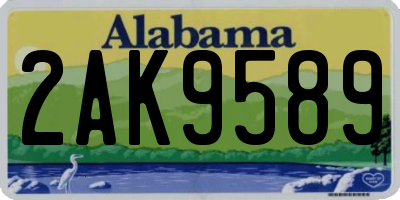AL license plate 2AK9589