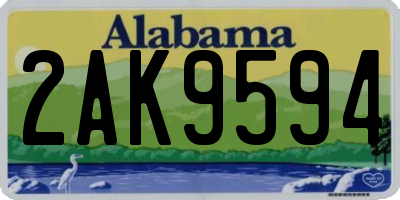AL license plate 2AK9594