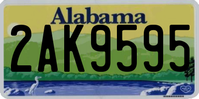 AL license plate 2AK9595