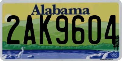AL license plate 2AK9604