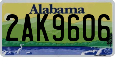 AL license plate 2AK9606