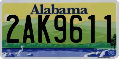 AL license plate 2AK9611