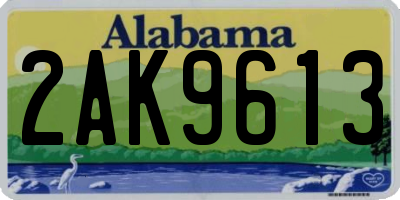 AL license plate 2AK9613