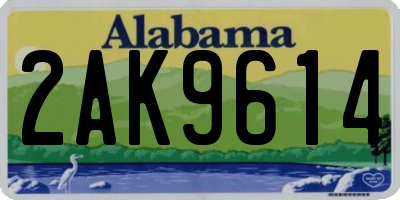 AL license plate 2AK9614