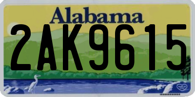 AL license plate 2AK9615