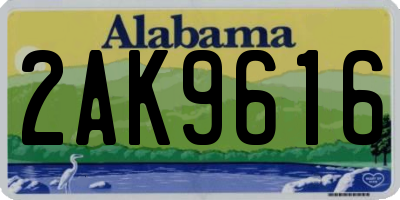 AL license plate 2AK9616