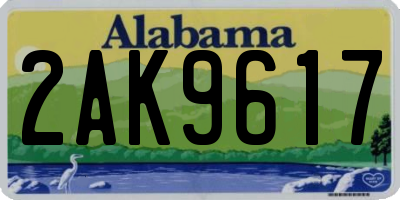 AL license plate 2AK9617