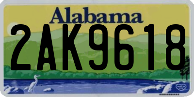 AL license plate 2AK9618