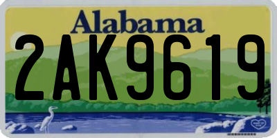 AL license plate 2AK9619