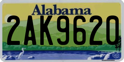 AL license plate 2AK9620