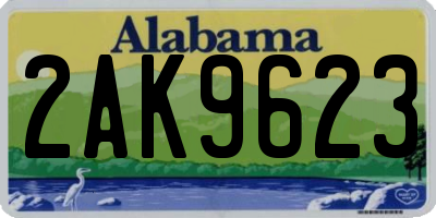 AL license plate 2AK9623