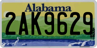 AL license plate 2AK9629