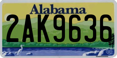 AL license plate 2AK9636