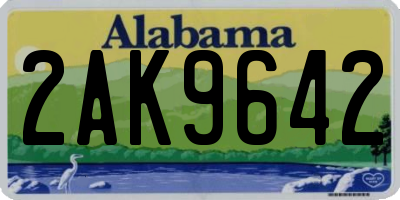 AL license plate 2AK9642