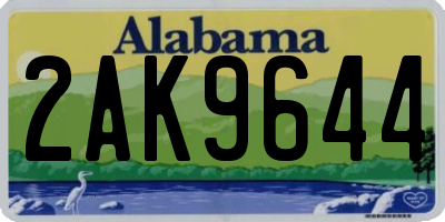 AL license plate 2AK9644