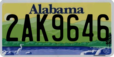 AL license plate 2AK9646