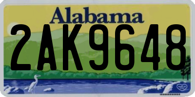 AL license plate 2AK9648