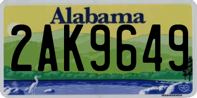 AL license plate 2AK9649