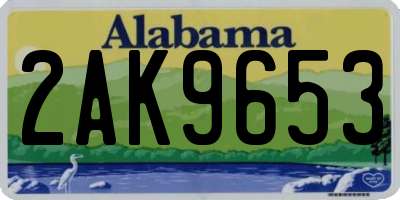 AL license plate 2AK9653