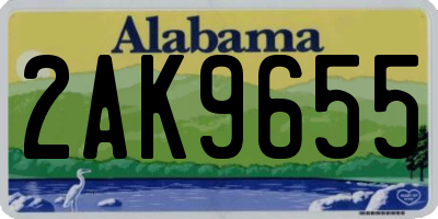AL license plate 2AK9655