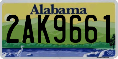 AL license plate 2AK9661