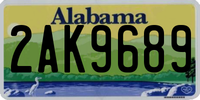 AL license plate 2AK9689