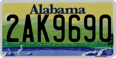 AL license plate 2AK9690