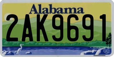 AL license plate 2AK9691