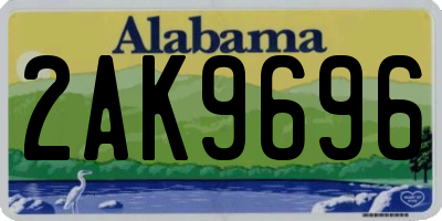 AL license plate 2AK9696