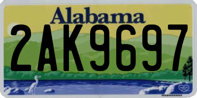 AL license plate 2AK9697