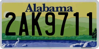 AL license plate 2AK9711