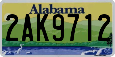 AL license plate 2AK9712