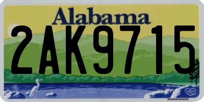 AL license plate 2AK9715