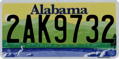 AL license plate 2AK9732