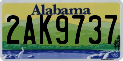AL license plate 2AK9737