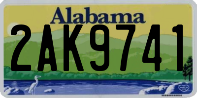 AL license plate 2AK9741