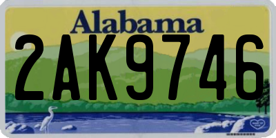 AL license plate 2AK9746
