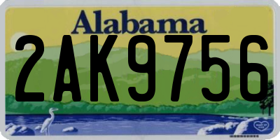 AL license plate 2AK9756