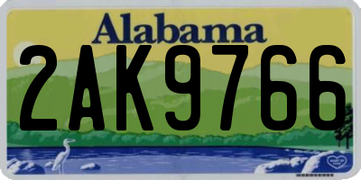 AL license plate 2AK9766