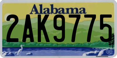 AL license plate 2AK9775